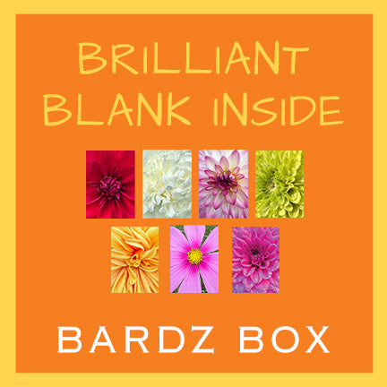BARDZ blank-inside card box set of 7 on premium cardstock.  Close-up of all 7 cover photos