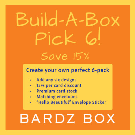 BUILD A BOX OF 6 OF YOUR OWN CHOICE OF CARDS. PHOTO OF CONTENTS OF PRODUCT