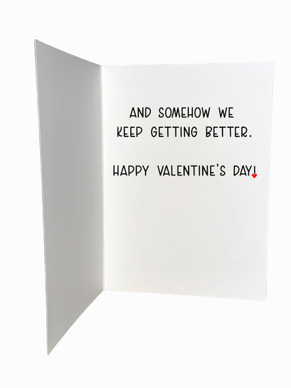 I Love Us Valentine’s Day Card | Pink Pastel Floral by BARDZ