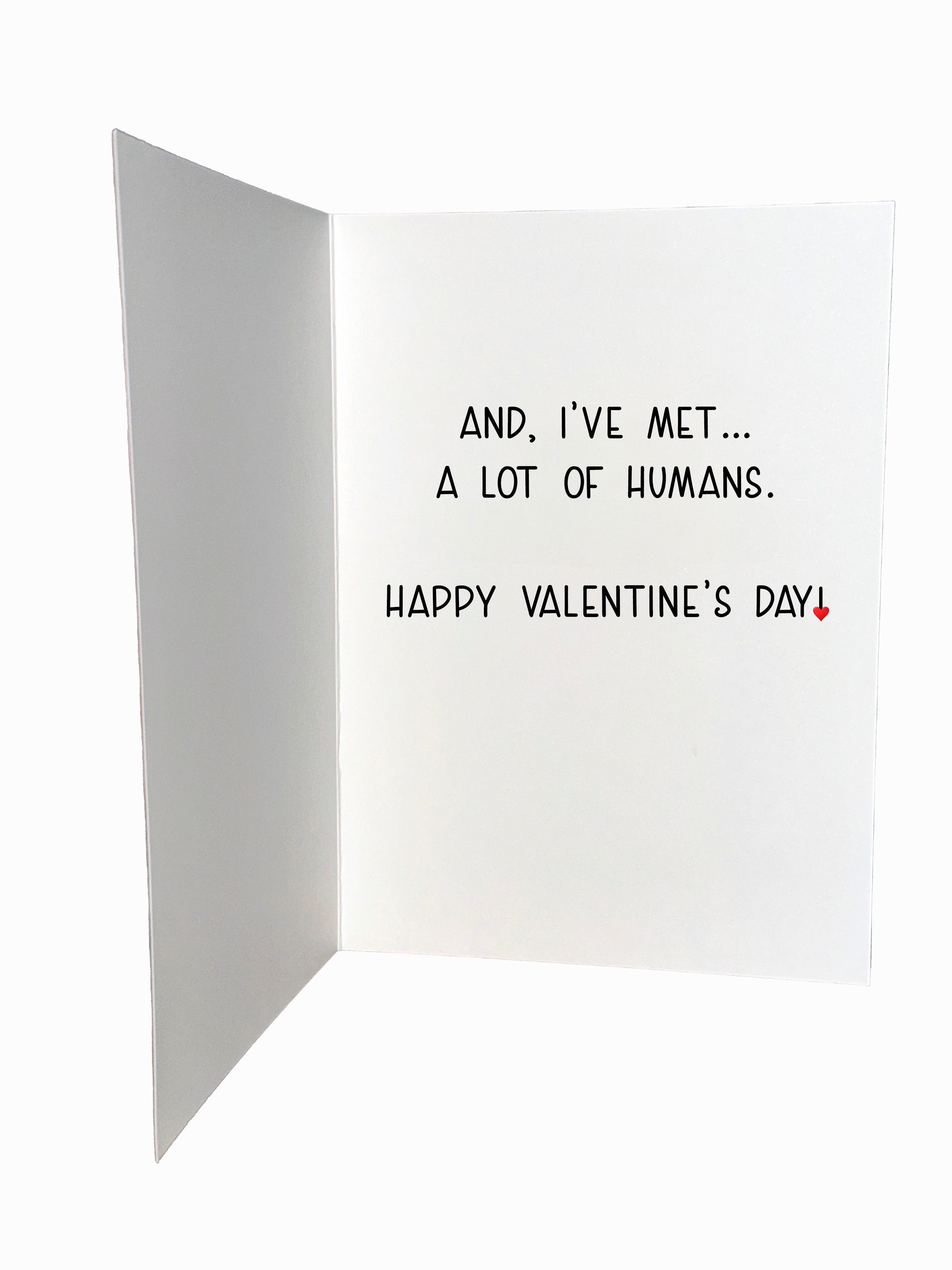 a.  You’re My Favorite Human Valentine’s Day Card | Sparkle Collection by BARDZ