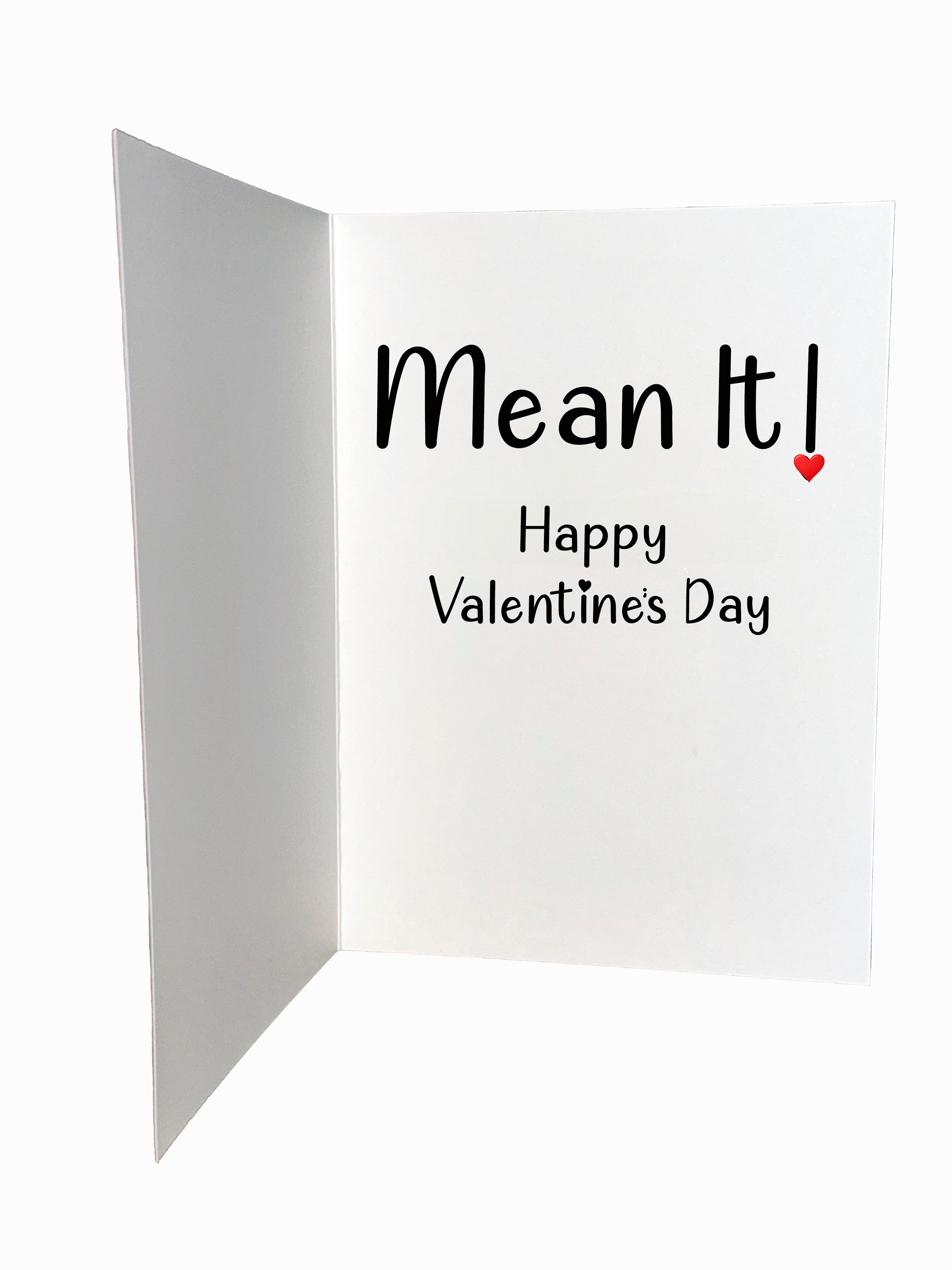 a. Love You. Mean it!  Valentine’s Day Card | Modern Heart Graphic by BARDZ